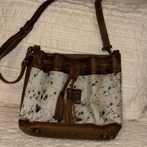 S+S Hide on Leather Shoulder Bag w/conceal carry holder